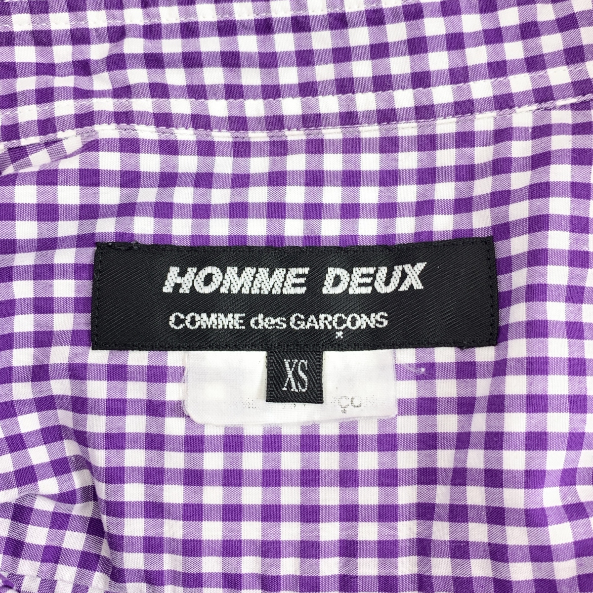 COMME des GARCONS HOMME DEUX / コムデギャルソンオムドゥ コットン チェック レギュラーカラー シャツ