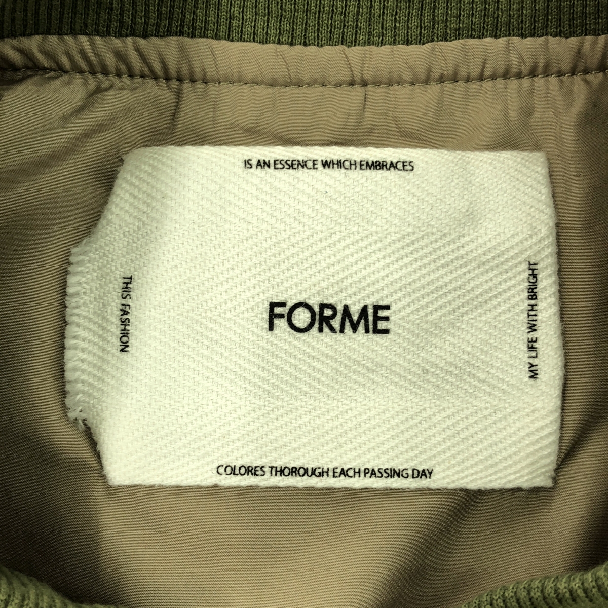 FORME / フォルム MA-1 ジャケット