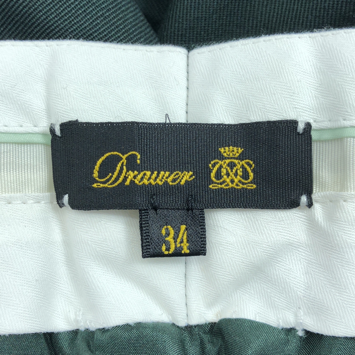 Drawer / ドゥロワー ウール ジップフライ センタープレス スラックス パンツ