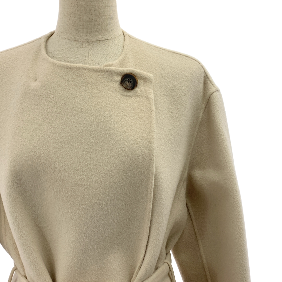 TOMORROWLAND / トゥモローランド プレミアムウール リバー ノーカラーコート