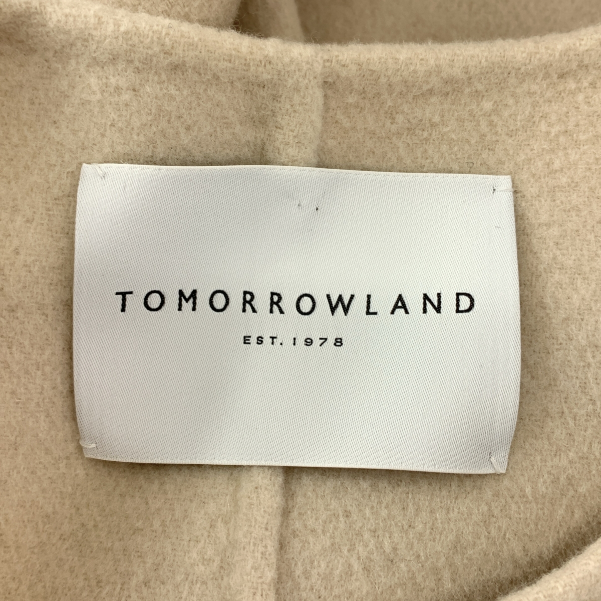 TOMORROWLAND / トゥモローランド プレミアムウール リバー ノーカラーコート