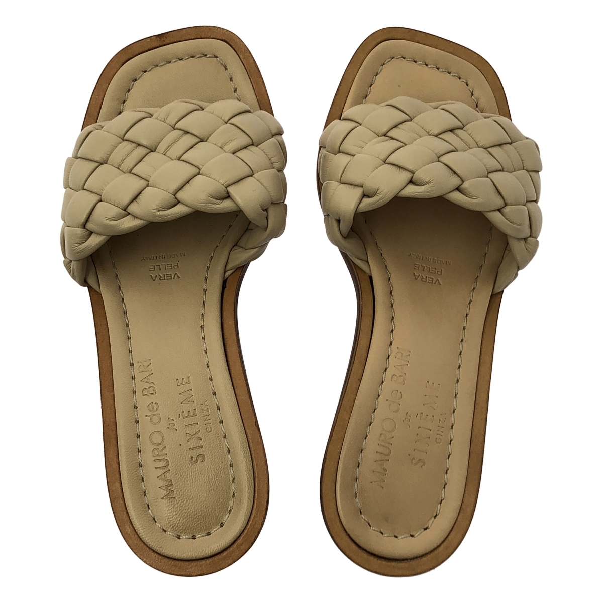 その他 レザー 編み込み ミュール サンダル