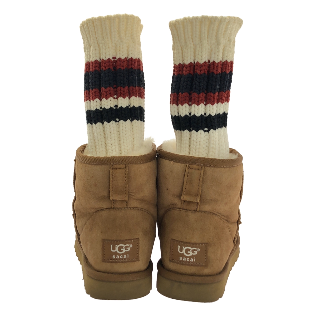 sacai / サカイ × UGG / アグ Knit Classic Short Boots / ソックス ドッキング ムートンブーツ