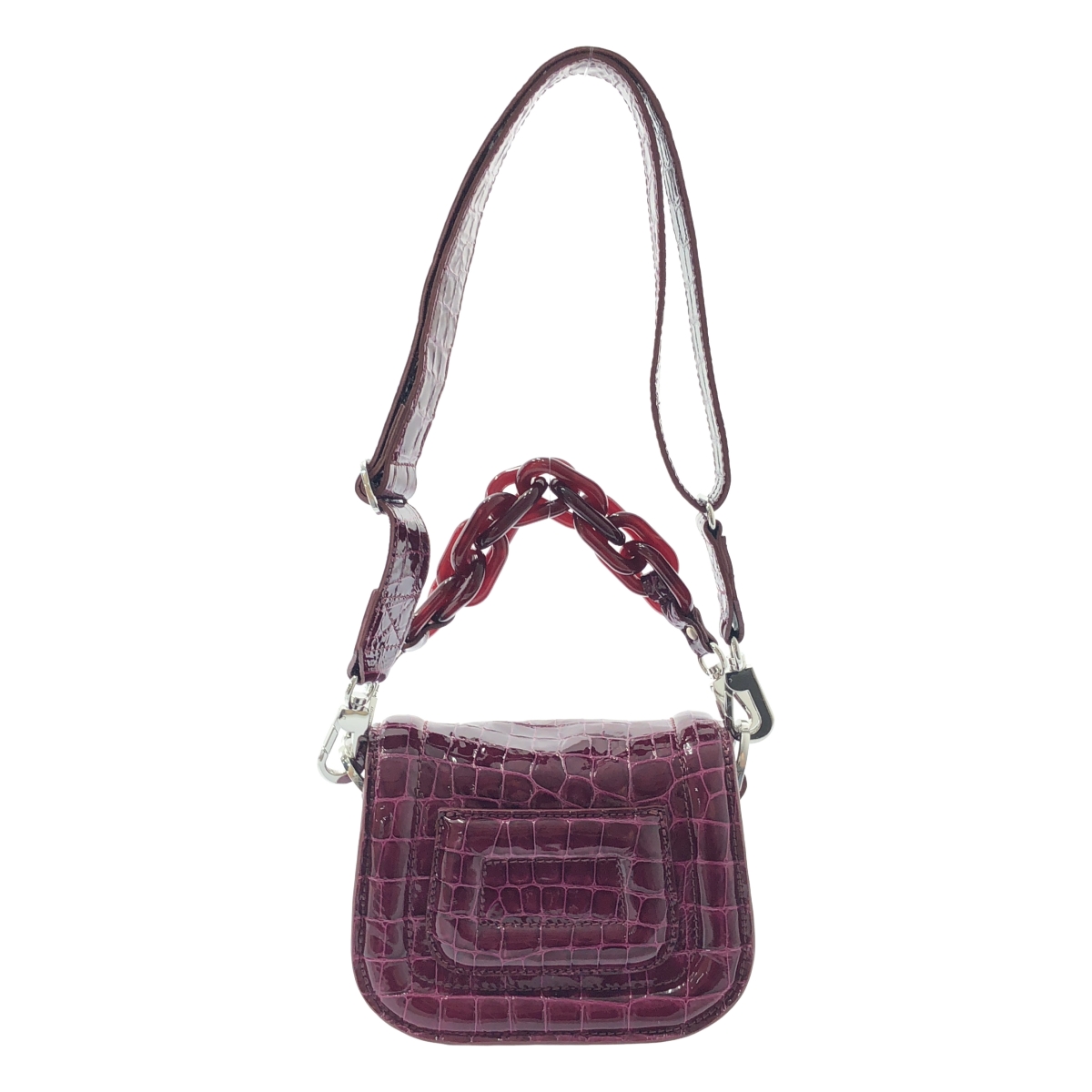 PIERRE HARDY / ピエールアルディ ALPHA VILLE 2 way アルファ ヴィル 型押し レザー ショルダーバッグ