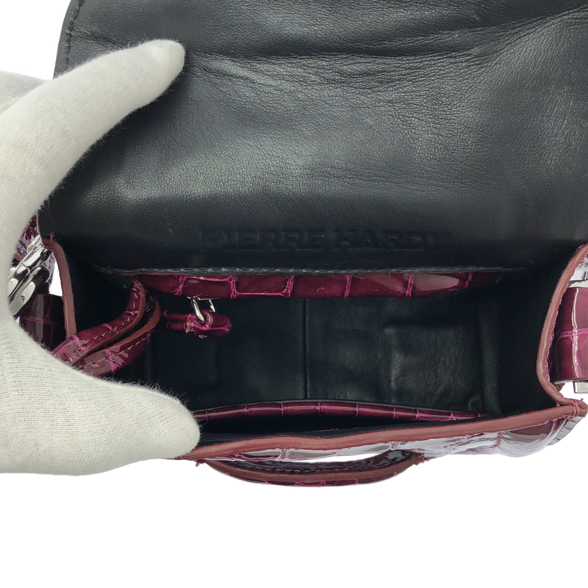 PIERRE HARDY / ピエールアルディ ALPHA VILLE 2 way アルファ ヴィル 型押し レザー ショルダーバッグ