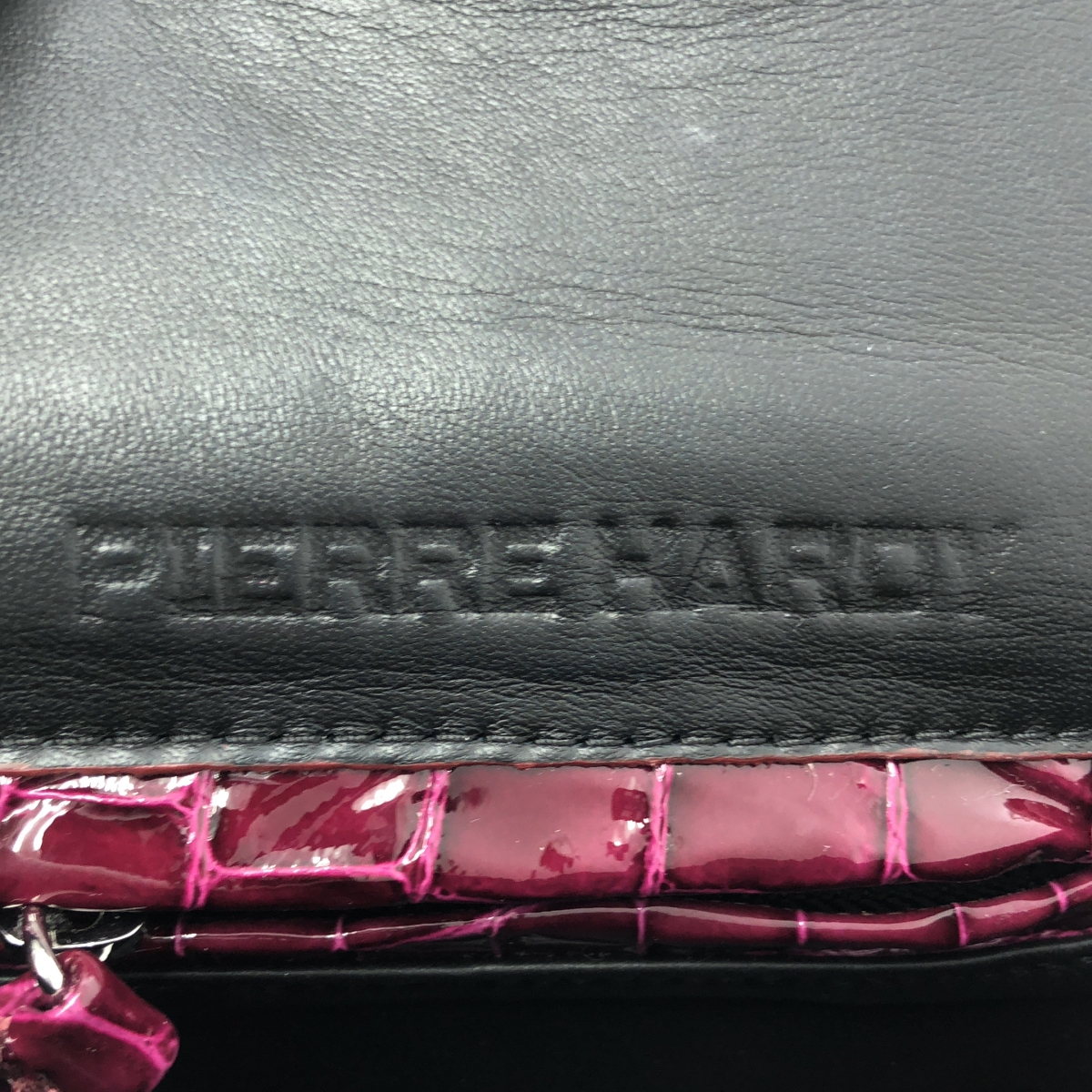 PIERRE HARDY / ピエールアルディ ALPHA VILLE 2 way アルファ ヴィル 型押し レザー ショルダーバッグ