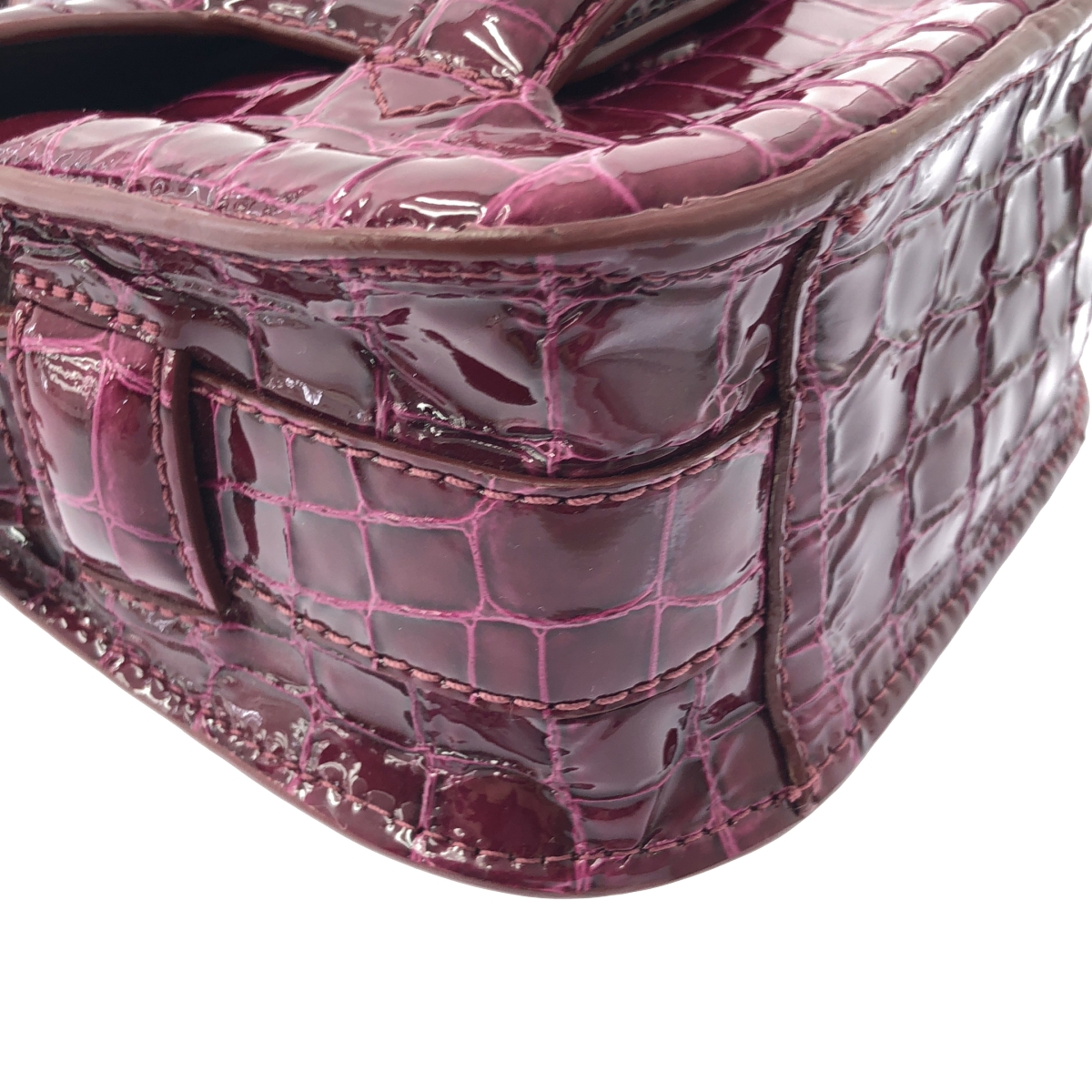 PIERRE HARDY / ピエールアルディ ALPHA VILLE 2 way アルファ ヴィル 型押し レザー ショルダーバッグ