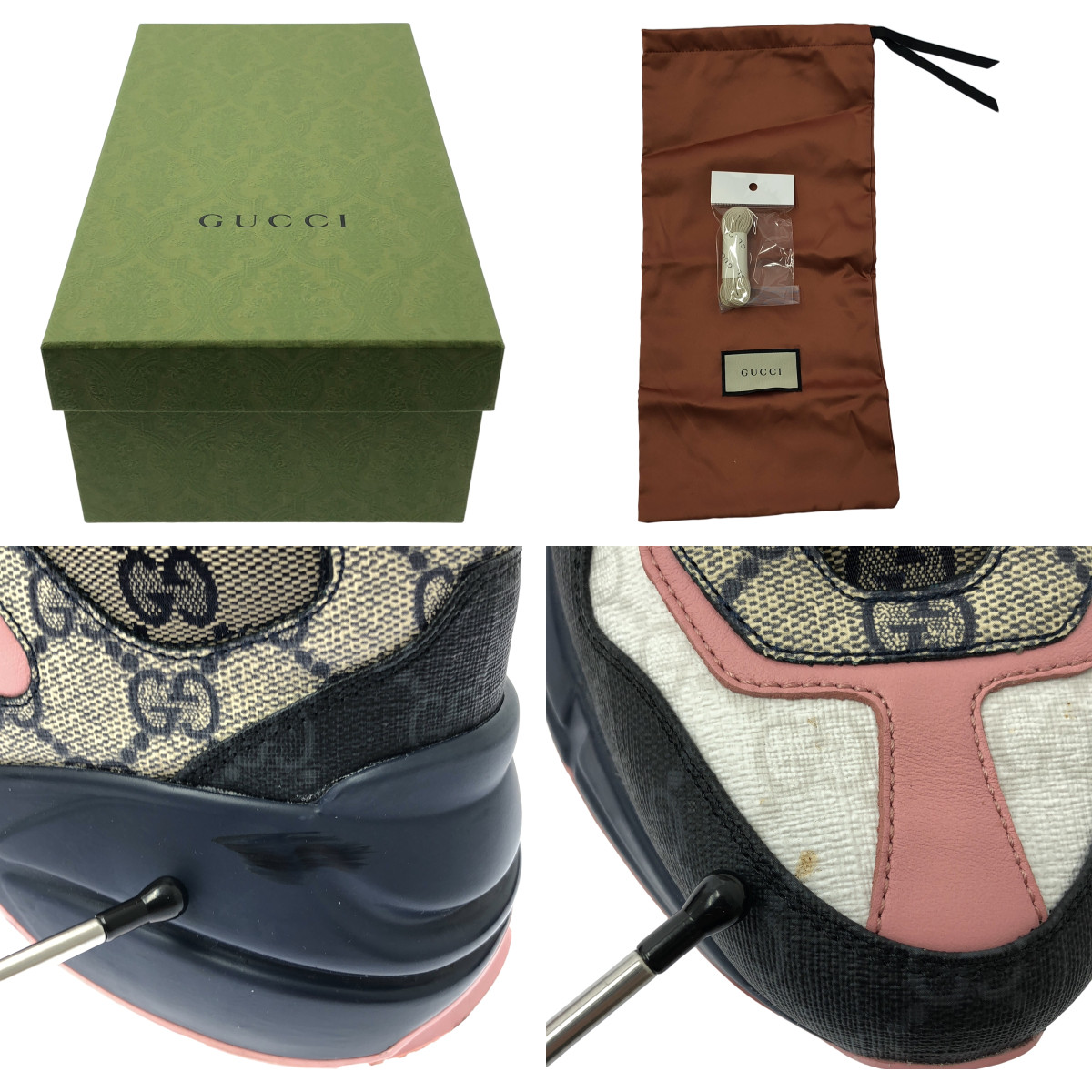 GUCCI / グッチ GGスプリーム ライトン ボリュームソール スニーカー