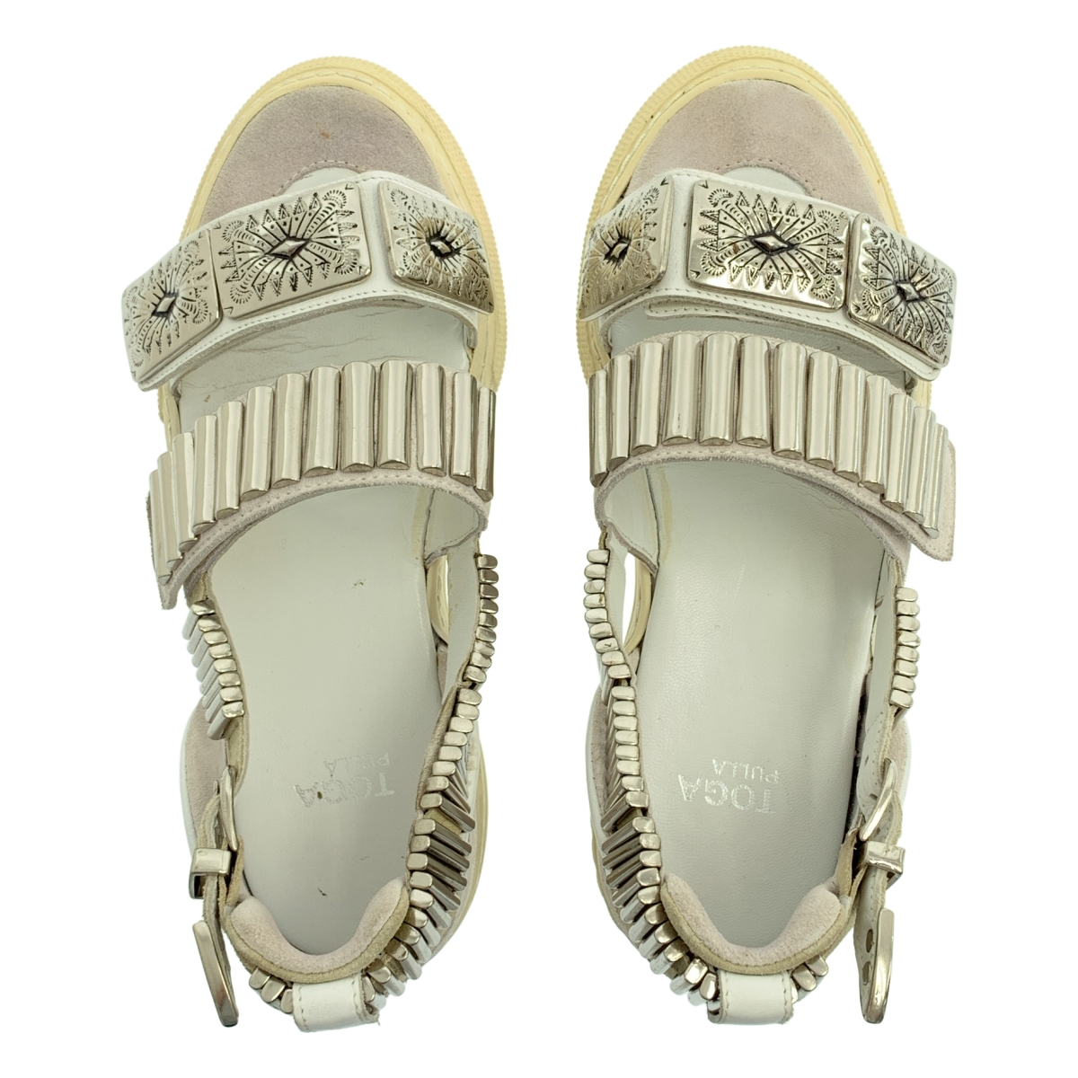 TOGA PULLA / トーガプルラ METAL SNEAKER SANDALS / レザー メタル 装飾 ストラップ サンダル