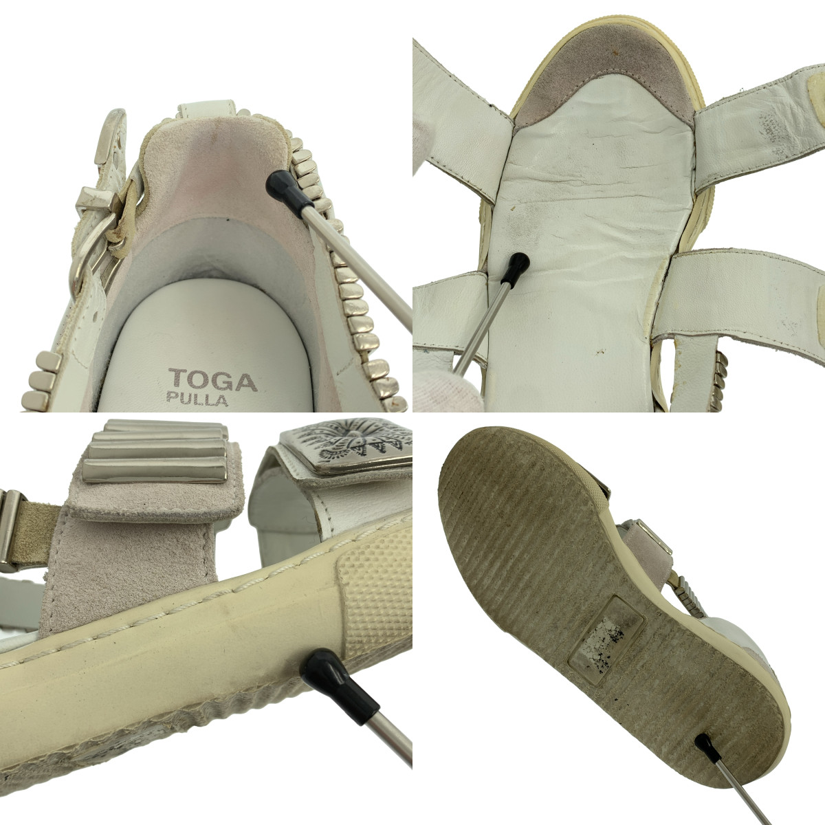 TOGA PULLA / トーガプルラ METAL SNEAKER SANDALS / レザー メタル 装飾 ストラップ サンダル