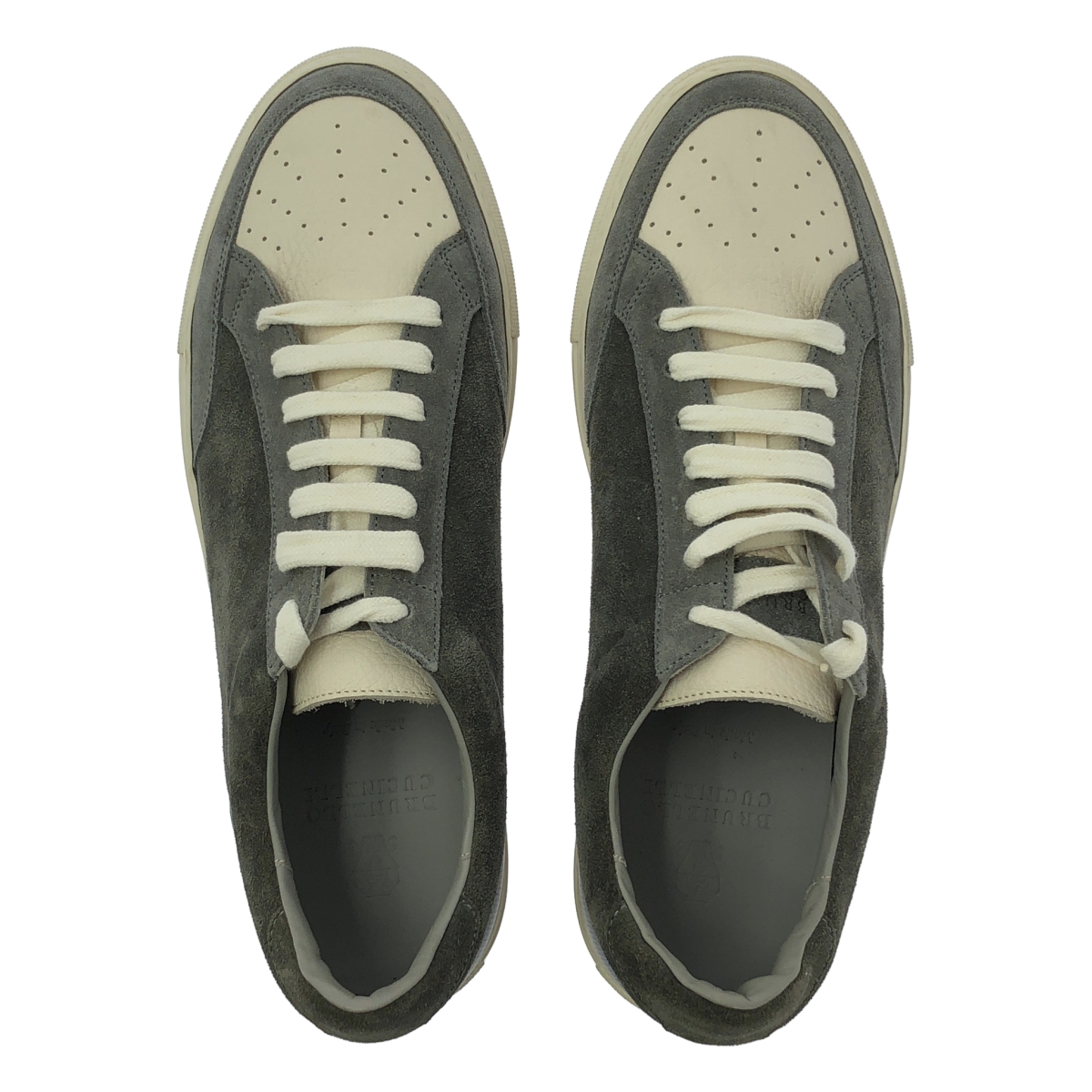 BRUNELLO CUCINELLI / ブルネロクチネリ スエード切替 レザー レースアップ スニーカー