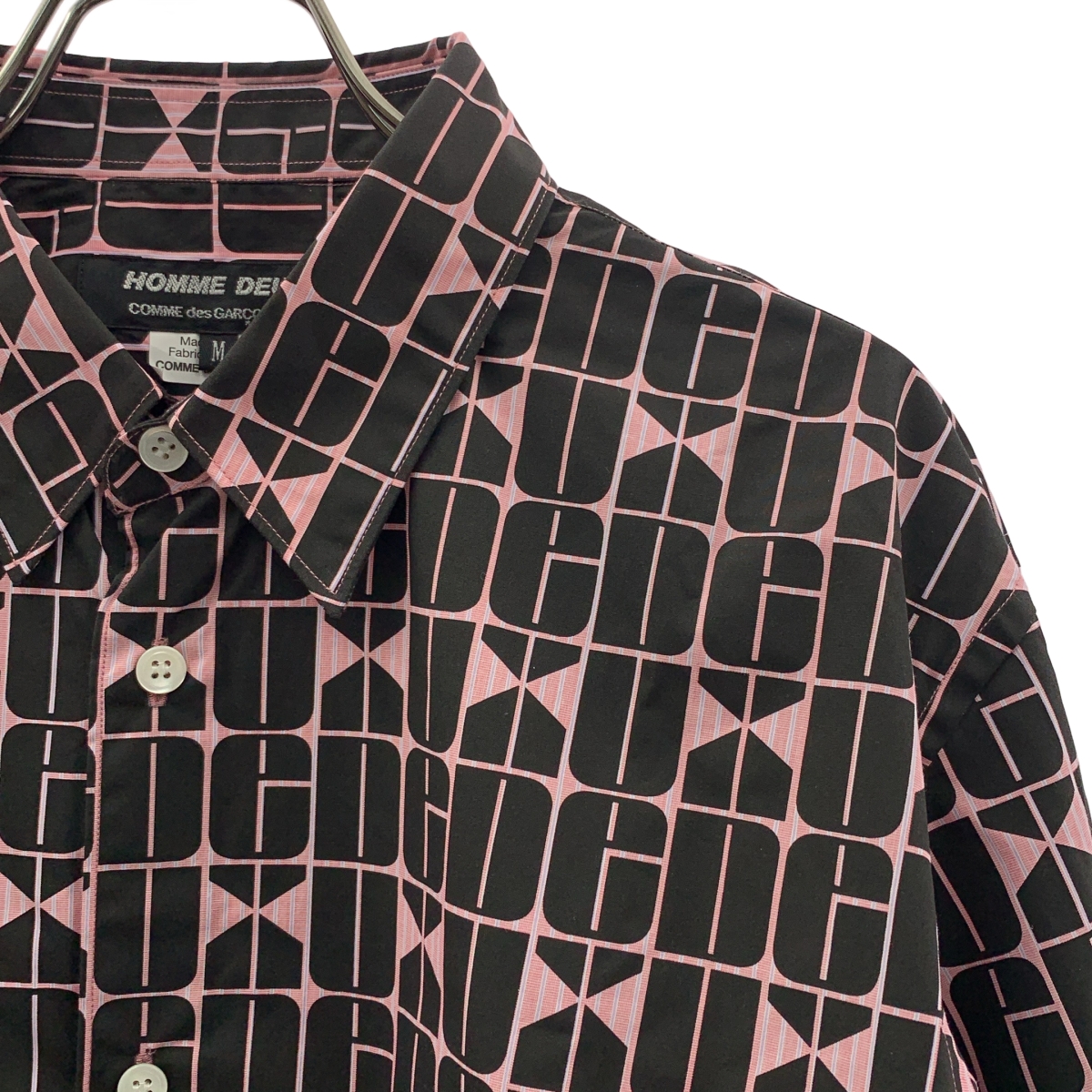 COMME des GARCONS HOMME DEUX / コムデギャルソンオムドゥ ロゴプリント 総柄 ドロスト シャツ