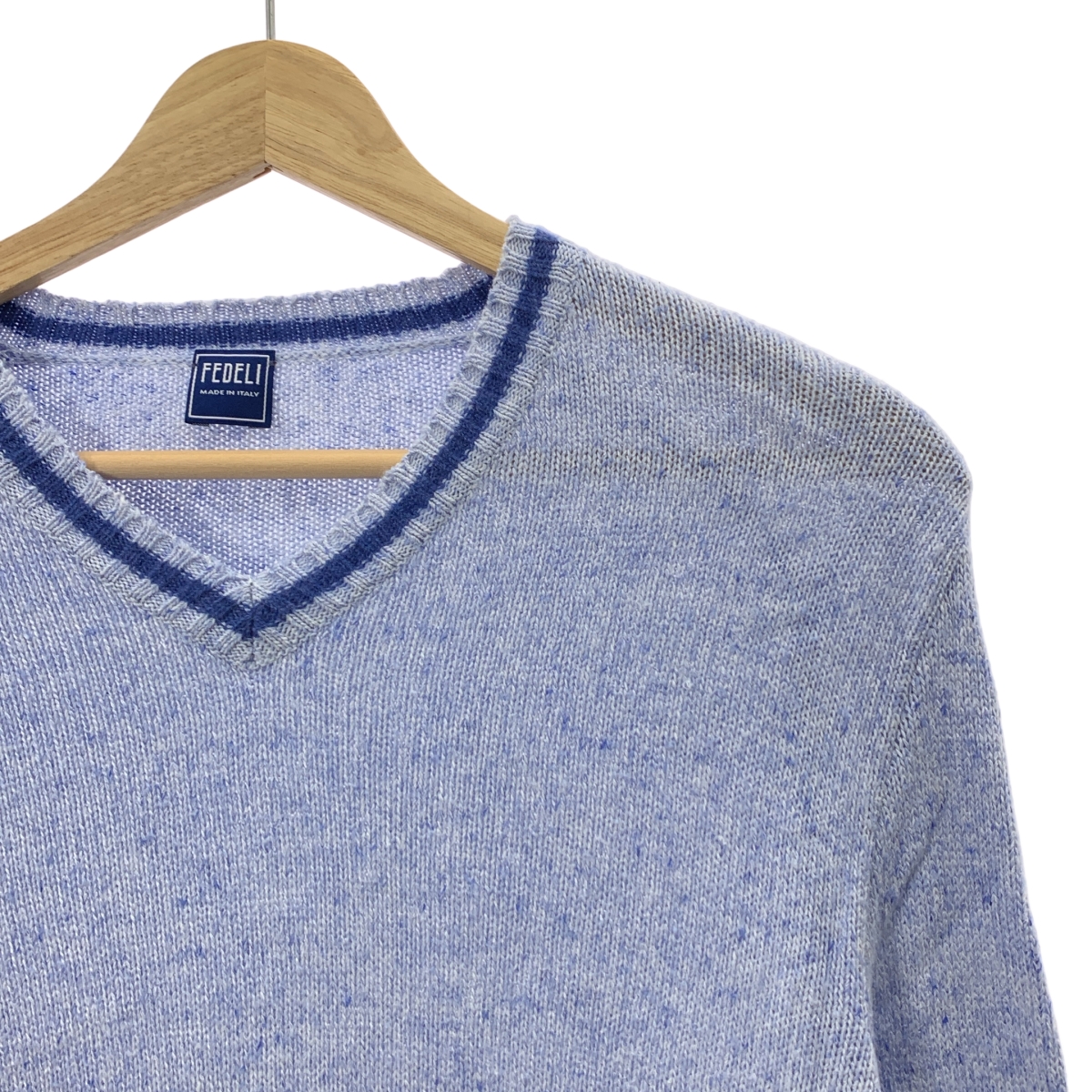 その他 コットンシルク Vネック ネップニット