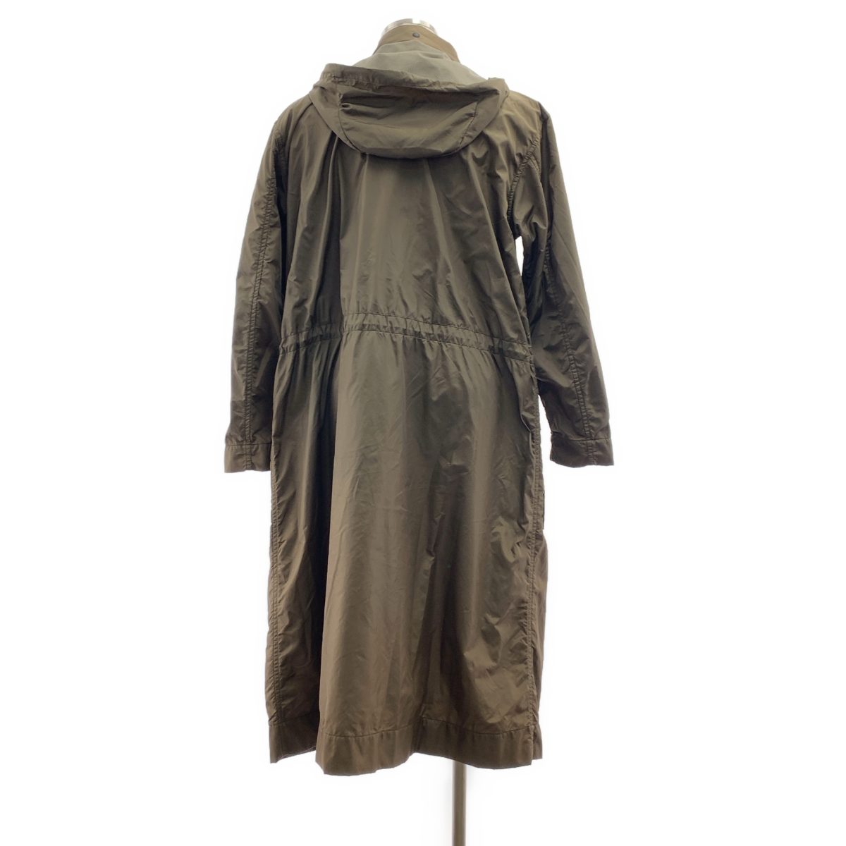 ISSEY MIYAKE MEN / イッセイミヤケメン ナイロン 染め加工 ロゴジップ ドローストリング オーバー コート フーディ / メッシュ総裏地