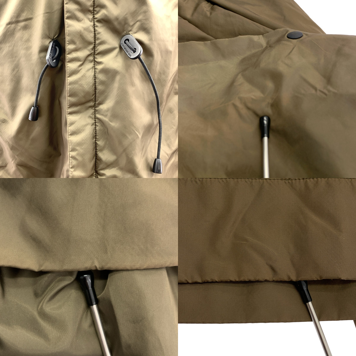 ISSEY MIYAKE MEN / イッセイミヤケメン ナイロン 染め加工 ロゴジップ ドローストリング オーバー コート フーディ / メッシュ総裏地