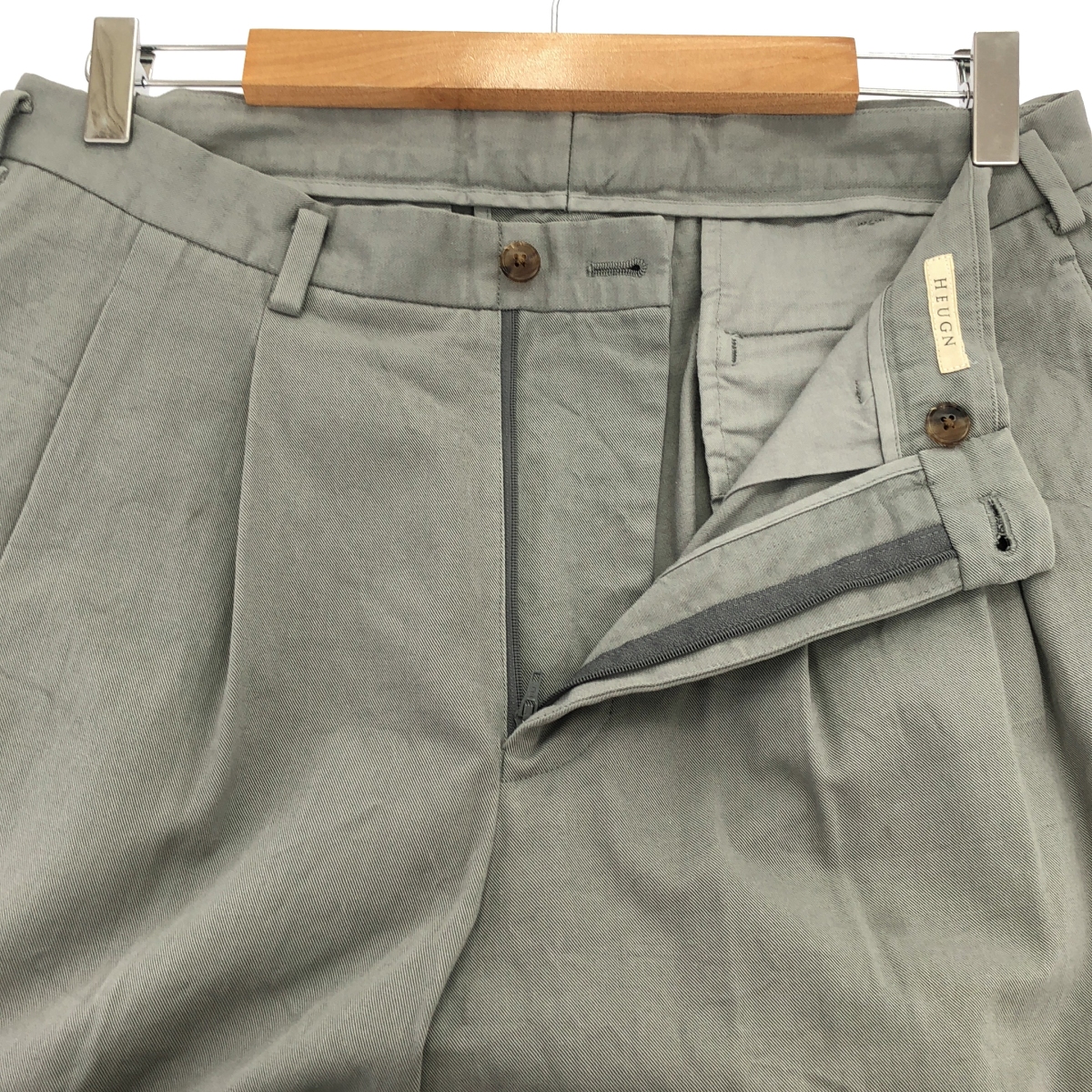 HEUGN / ユーゲン 2タック テーパード トラウザーズ パンツ