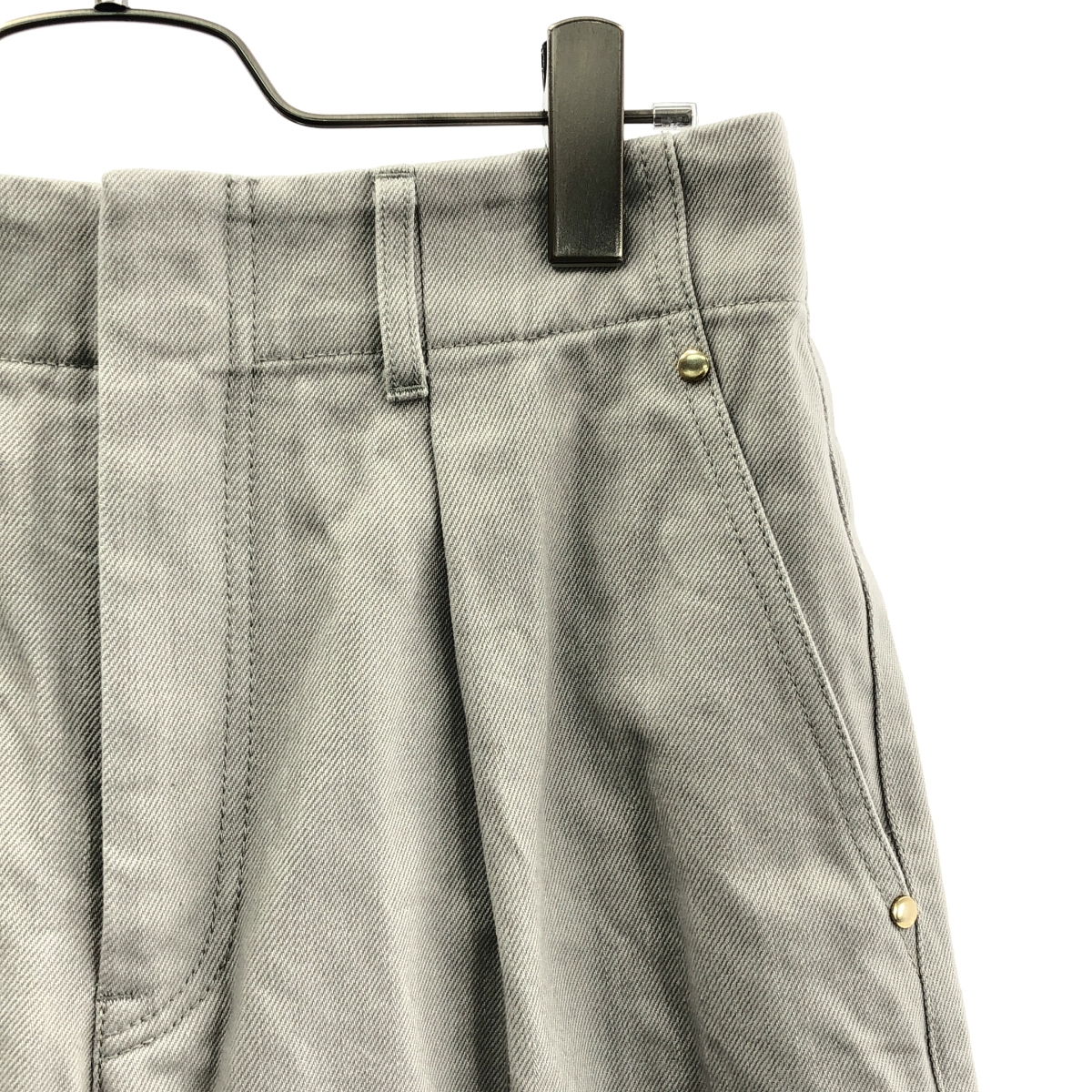 ebure / エブール ムラ糸デニム ワイドストレート パンツ