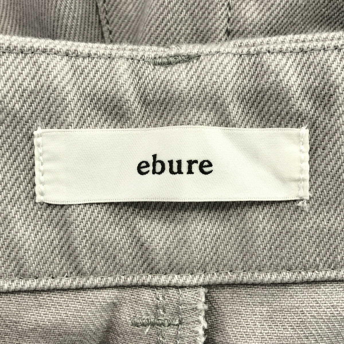 ebure / エブール ムラ糸デニム ワイドストレート パンツ