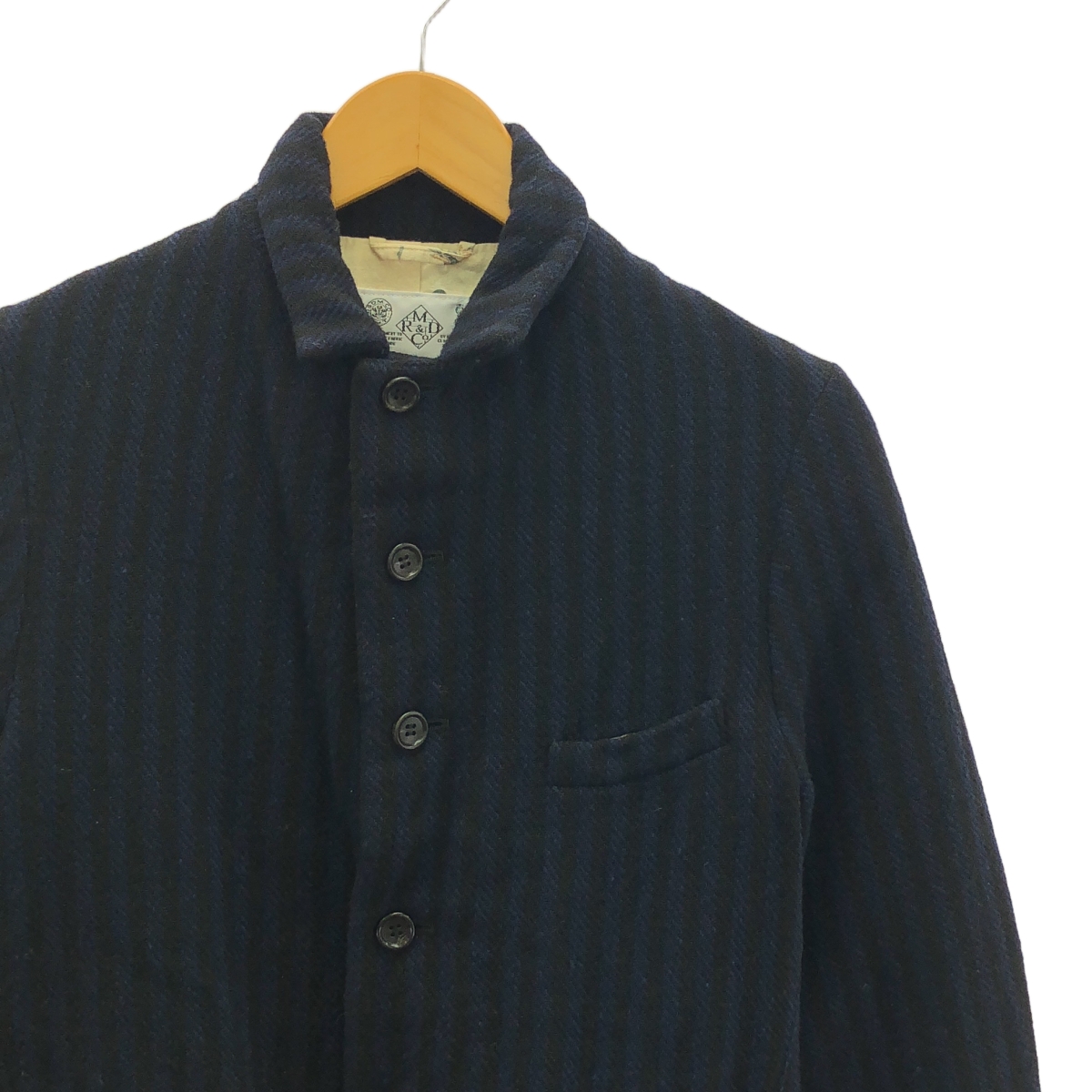 R&D.M.Co / オールドマンズテーラー ウール ストライプ ツイードジャケット