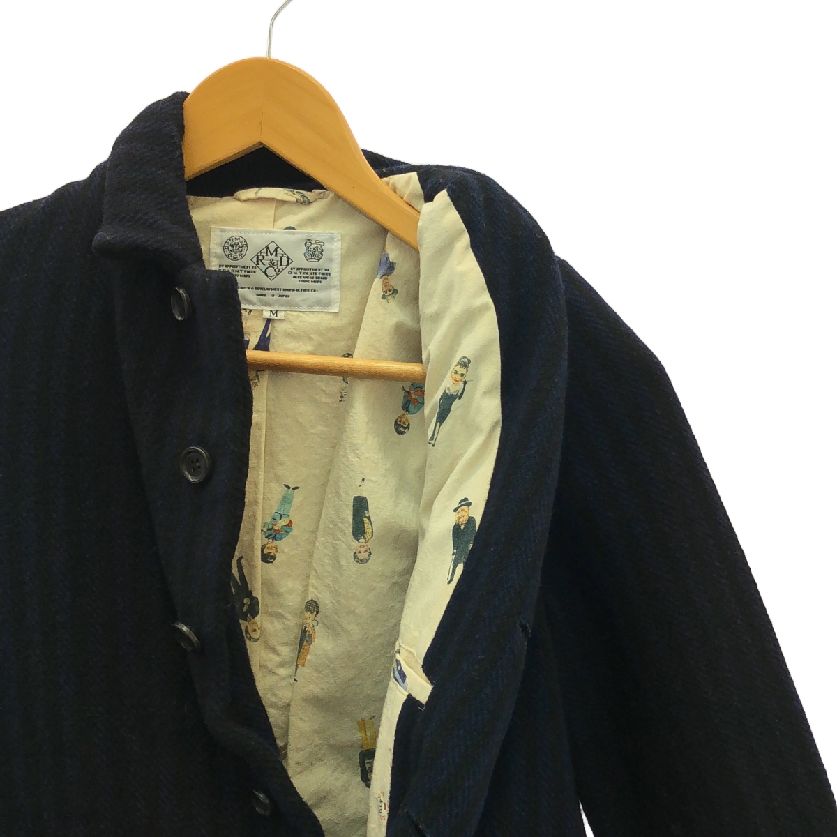 R&D.M.Co / オールドマンズテーラー ウール ストライプ ツイードジャケット