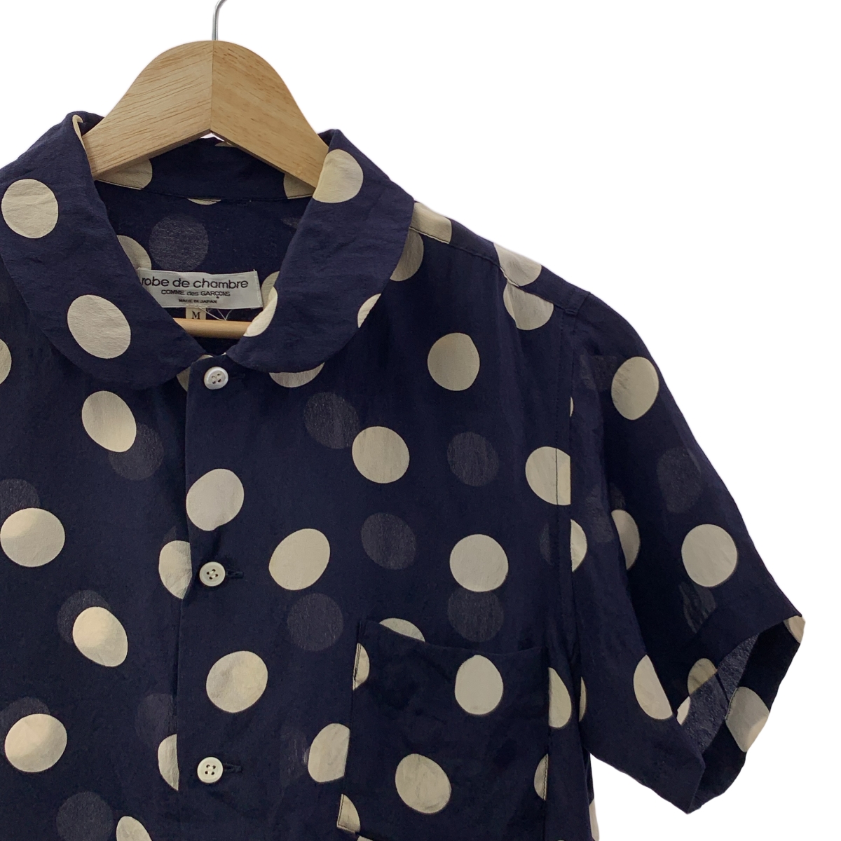 robe de chambre COMME des GARCONS / ローブドシャンブルコムデギャルソン 90s〜 / 1999SS silk 100% / シルク 丸襟 シャツ ブラウス