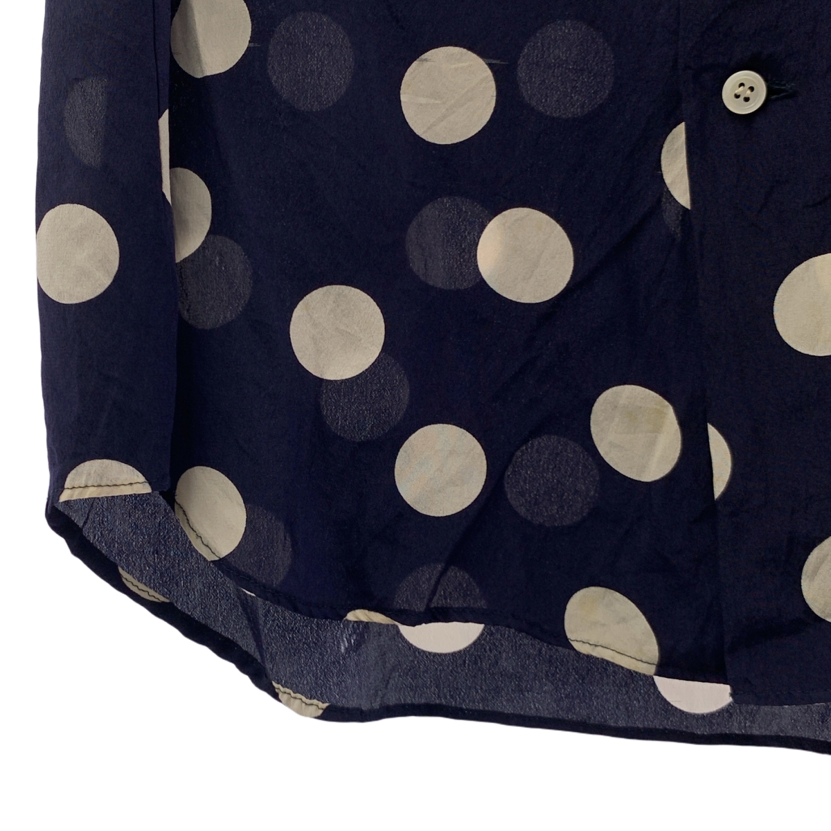 robe de chambre COMME des GARCONS / ローブドシャンブルコムデギャルソン 90s〜 / 1999SS silk 100% / シルク 丸襟 シャツ ブラウス