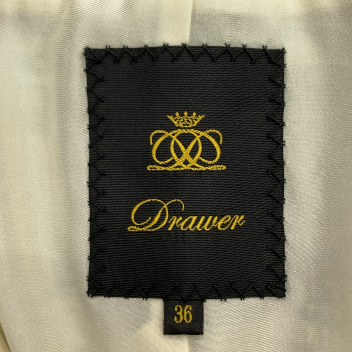 Drawer / ドゥロワー コットン ツイード ノーカラー ジャケット