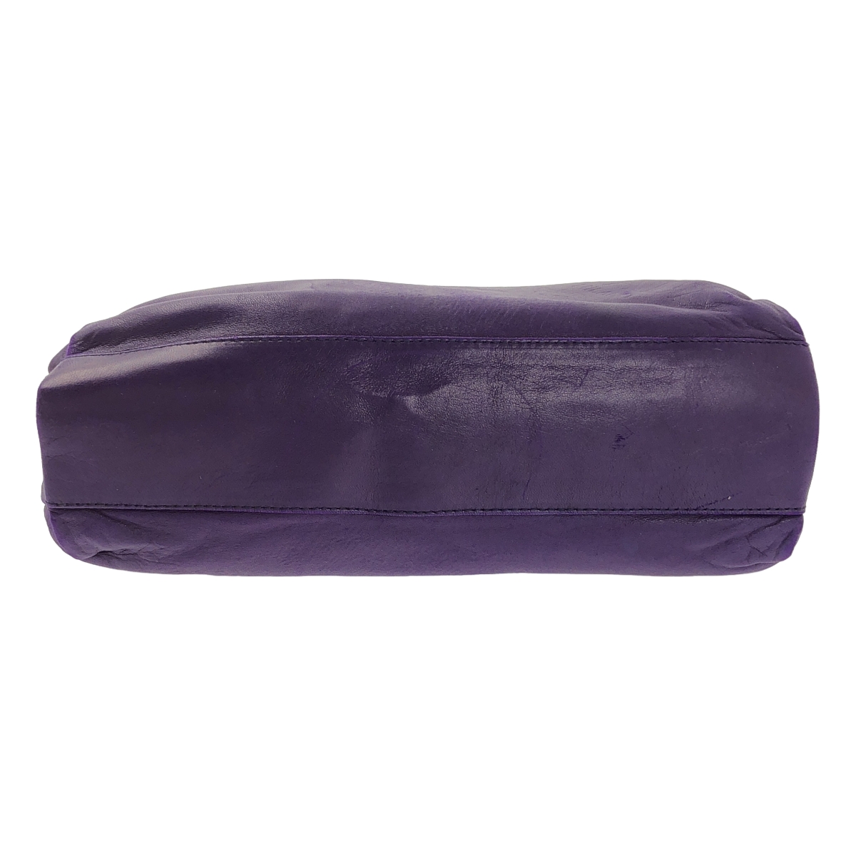 PRADA / プラダ レザー エンボス トライアングル 三角プレート ロゴ クラッチ バッグ