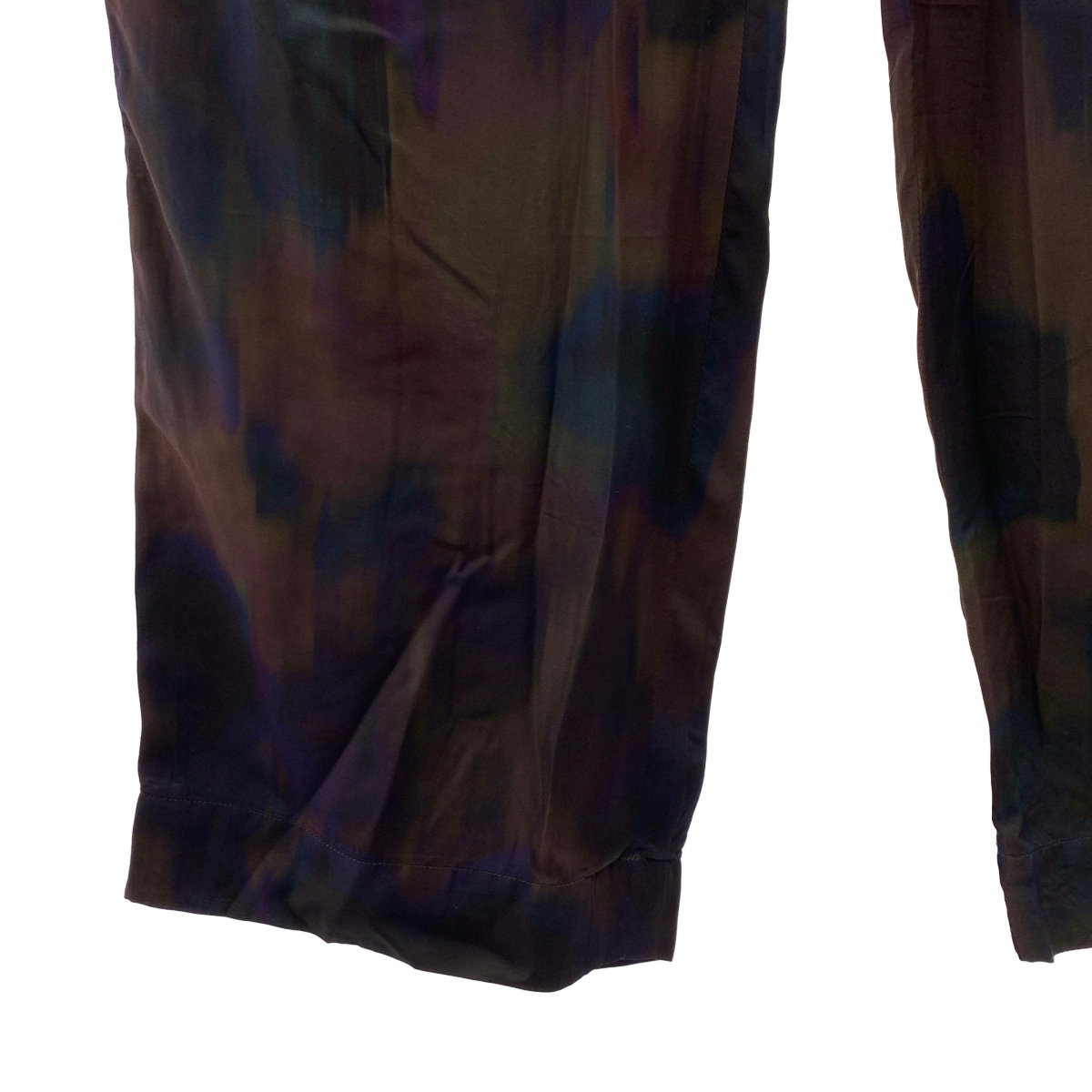 DRIES VAN NOTEN / ドリスヴァンノッテン レーヨン 総柄プリント サテン イージーパンツ