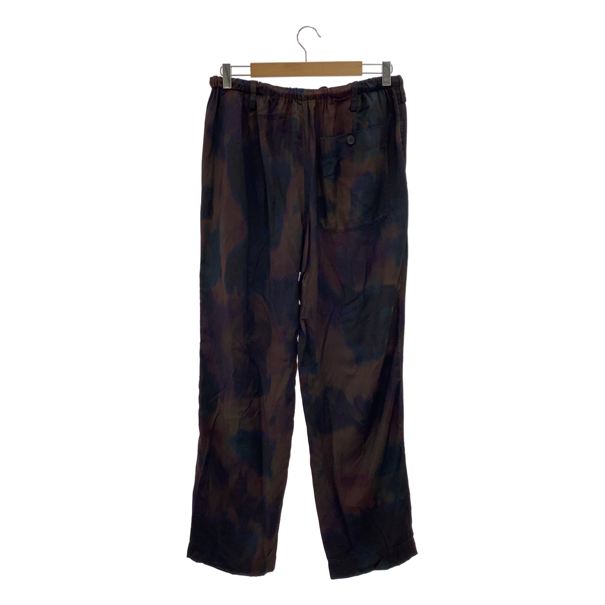 DRIES VAN NOTEN / ドリスヴァンノッテン レーヨン 総柄プリント サテン イージーパンツ