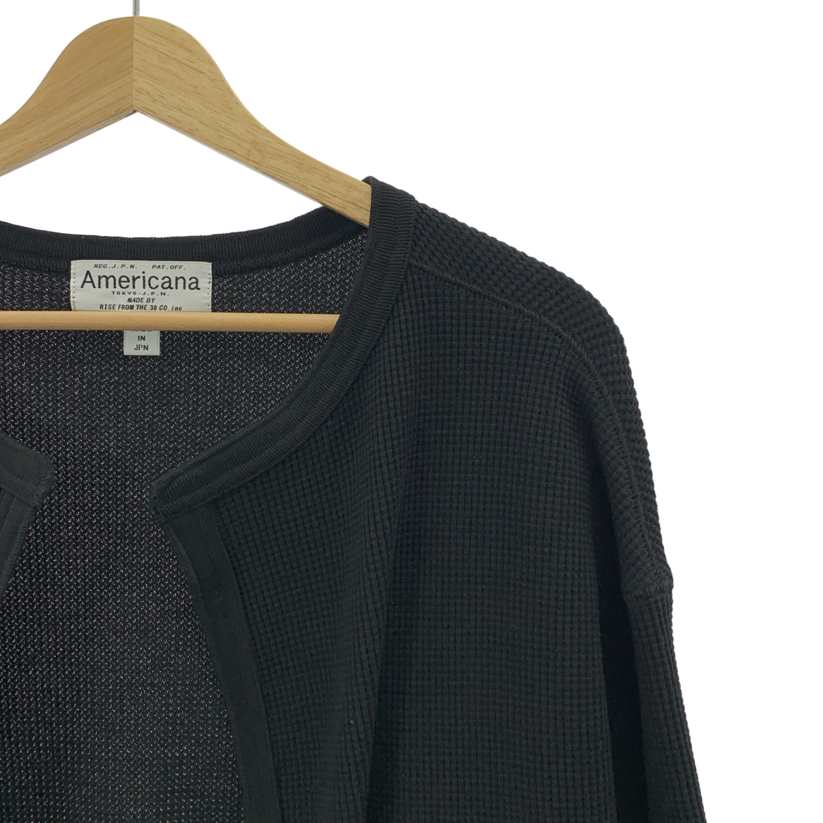 Deuxieme Classe / ドゥーズィエムクラス × AMERICANA コットン サーマル ボタンレス カーディガン