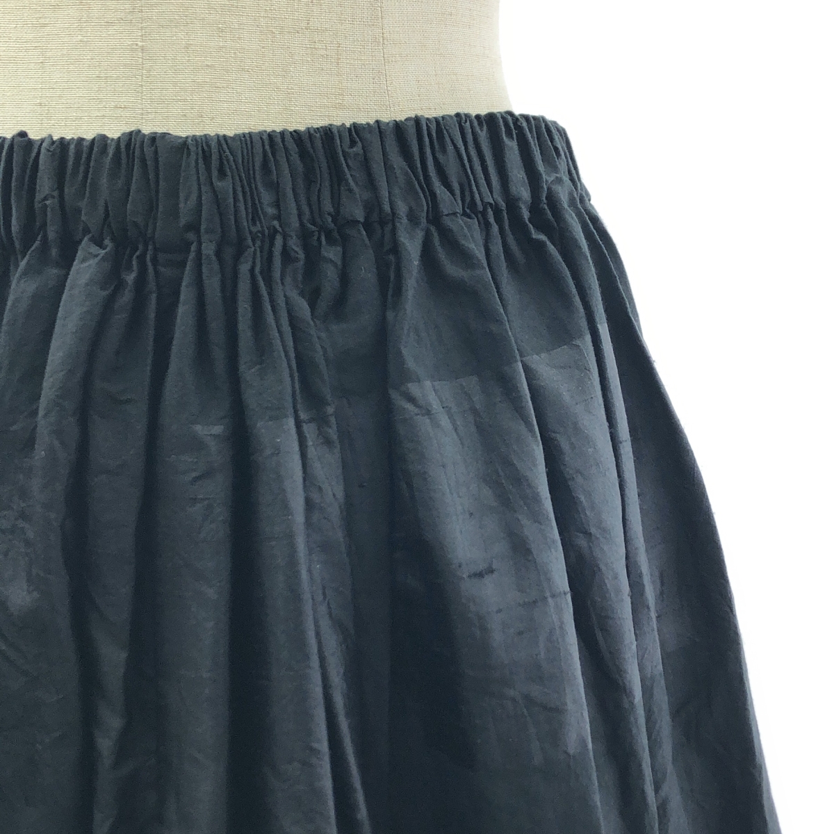 humoresque / ユーモレスク gather skirt ボーダー シルク コットン ギャザー スカート
