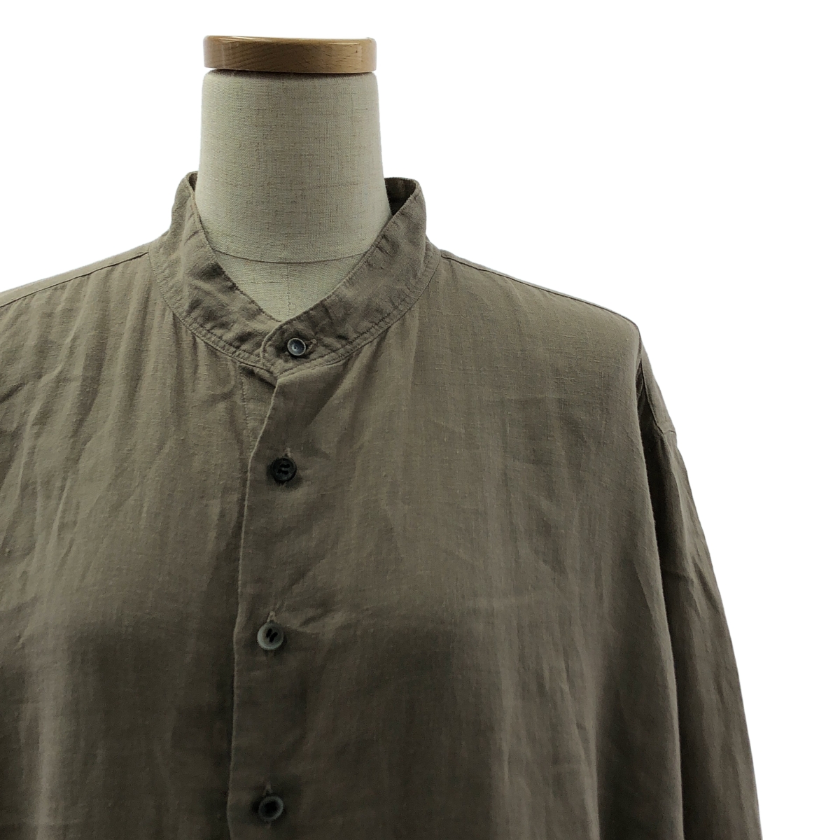 suzuki takayuki / スズキタカユキ long shirt / リネン スタンドカラー オーバー シャツ コート / ユニセックス