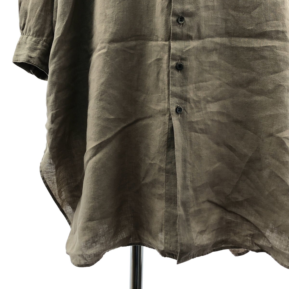 suzuki takayuki / スズキタカユキ long shirt / リネン スタンドカラー オーバー シャツ コート / ユニセックス