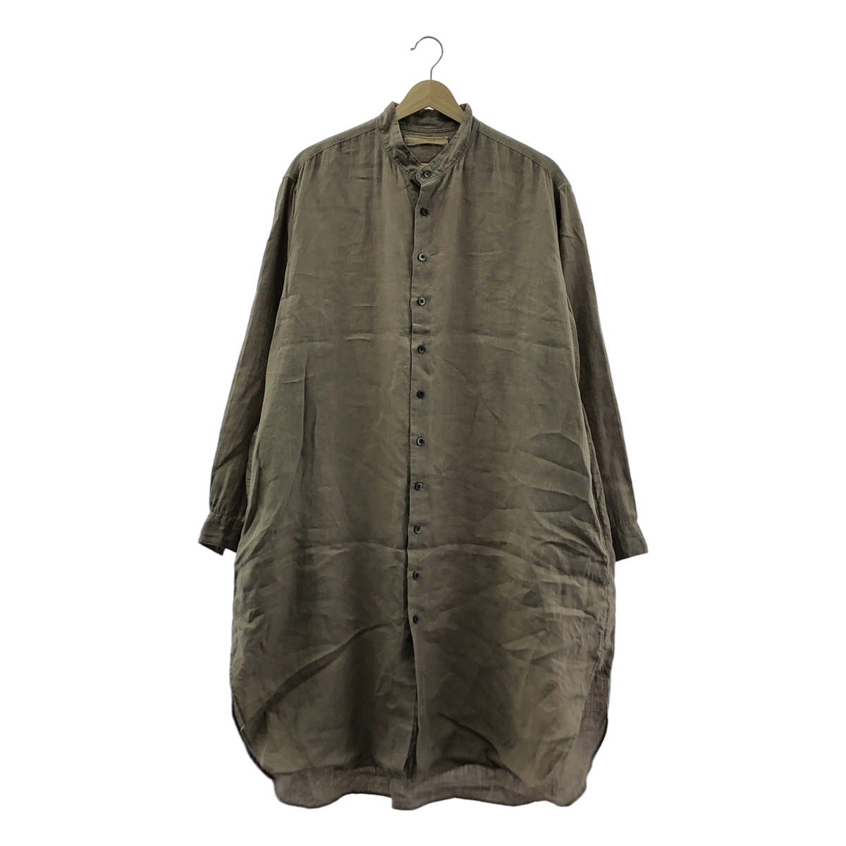 suzuki takayuki / スズキタカユキ long shirt / リネン スタンドカラー オーバー シャツ コート / ユニセックス