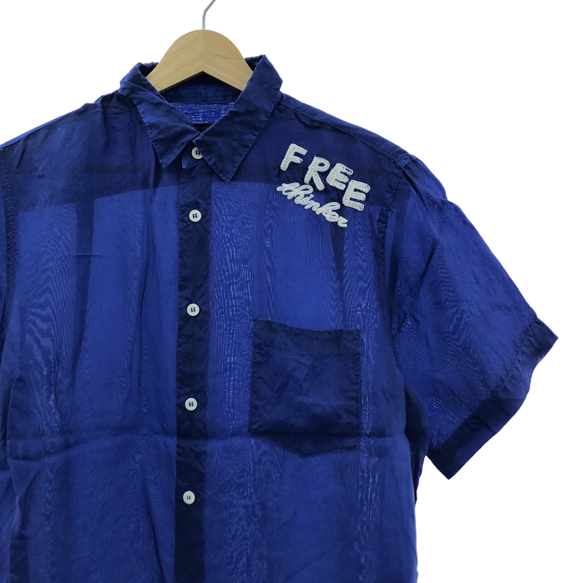 COMME des GARCONS HOMME PLUS / コムデギャルソンオムプリュス 製品染め キュプラ 刺しゅう ハーフスリーブ シャツ