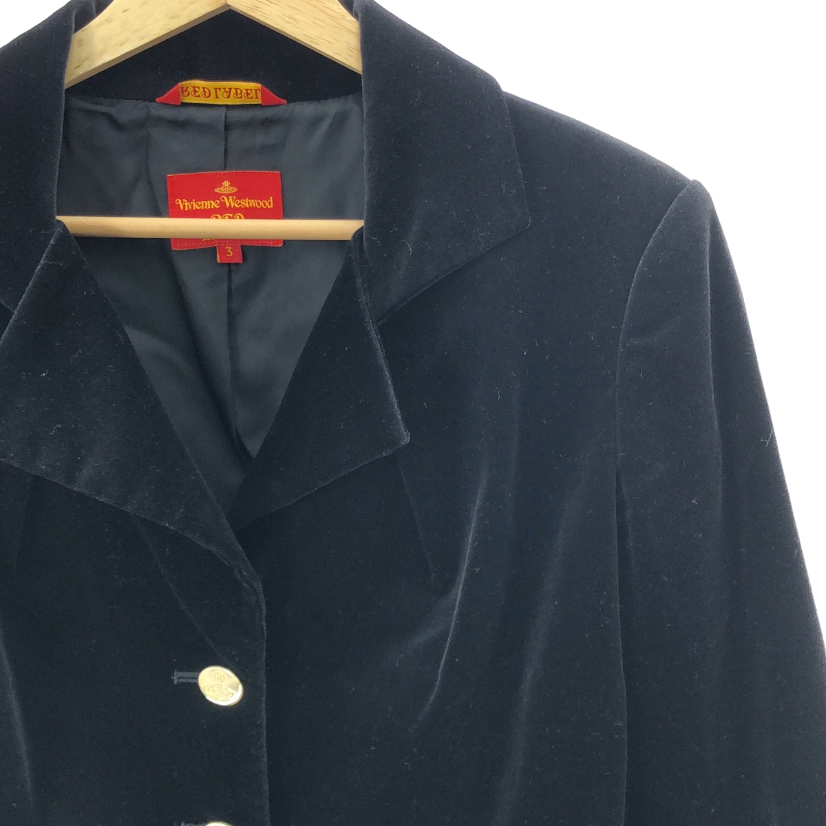 VIVIENNE WESTWOOD RED LABEL / ヴィヴィアンウエストウッドレッドレーベル ベロア オーブボタン テーラードジャケット