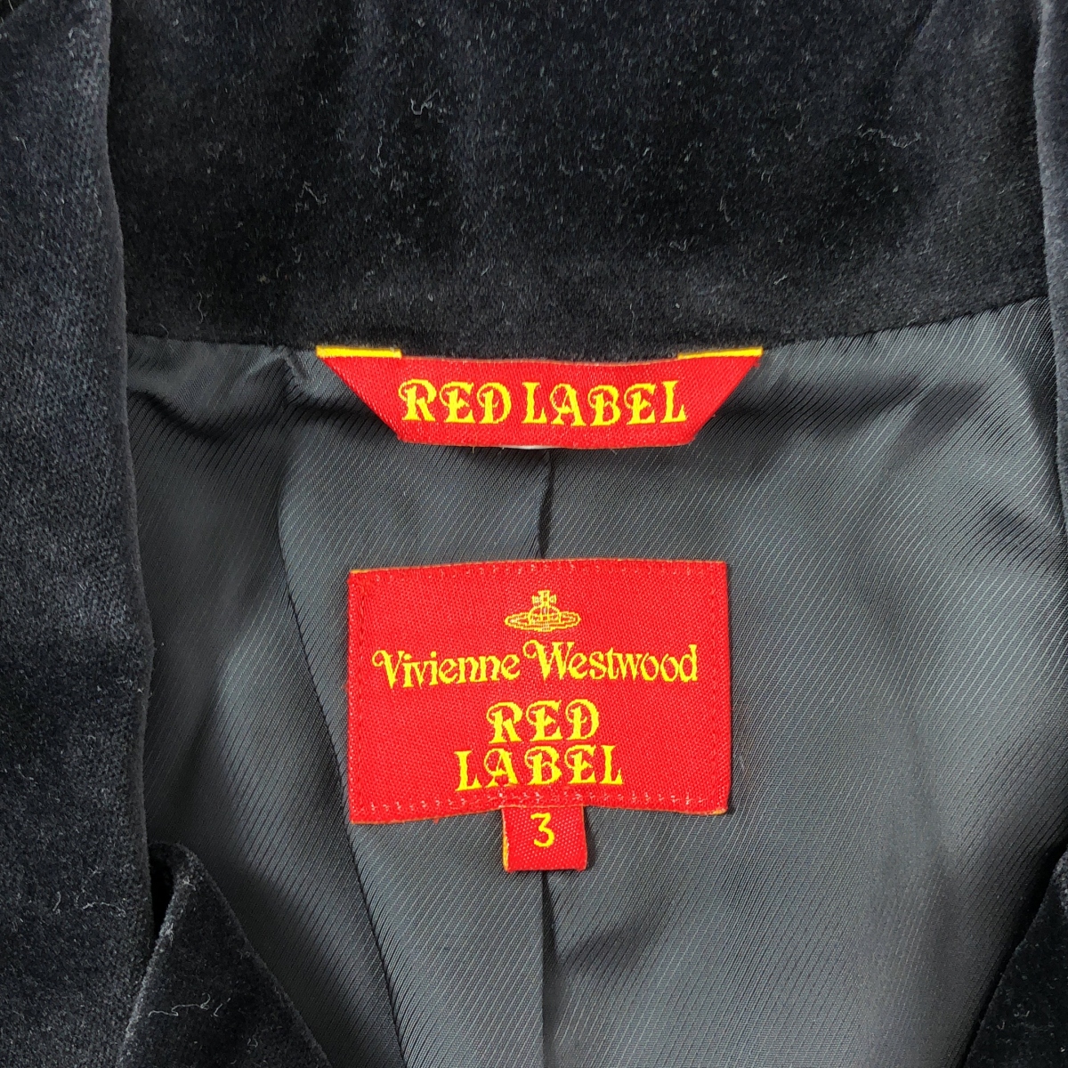 VIVIENNE WESTWOOD RED LABEL / ヴィヴィアンウエストウッドレッドレーベル ベロア オーブボタン テーラードジャケット