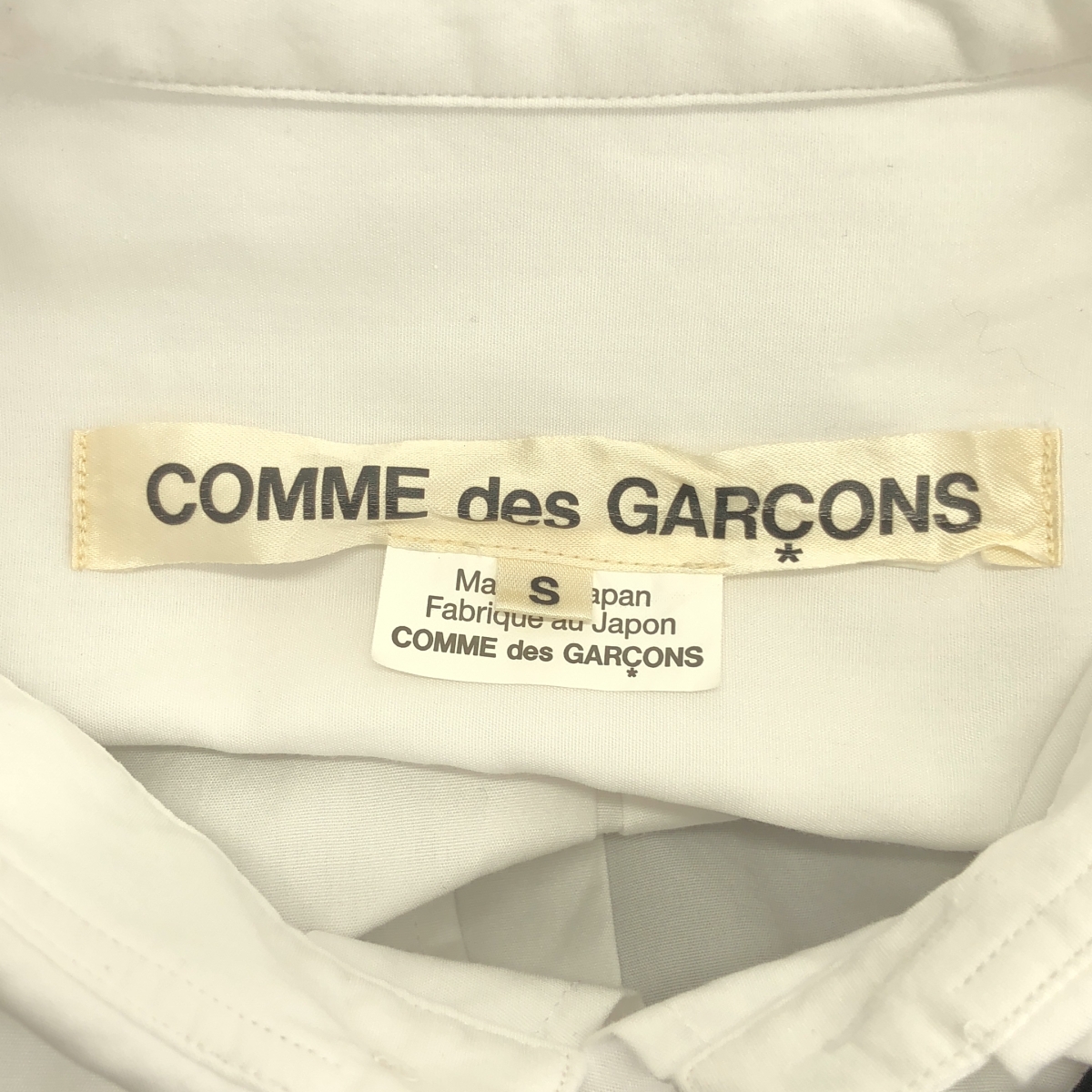 COMME des GARCONS / コムデギャルソン コットン 変形 リボン装飾 シャツ ブラウス