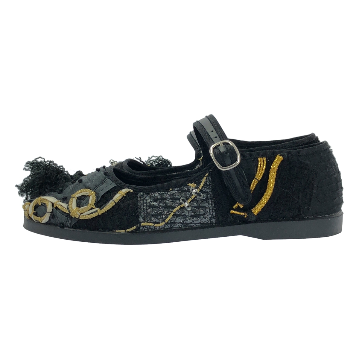 tao COMME des GARCONS / タオコムデギャルソン 装飾 ストラップ フラット オペラシューズ