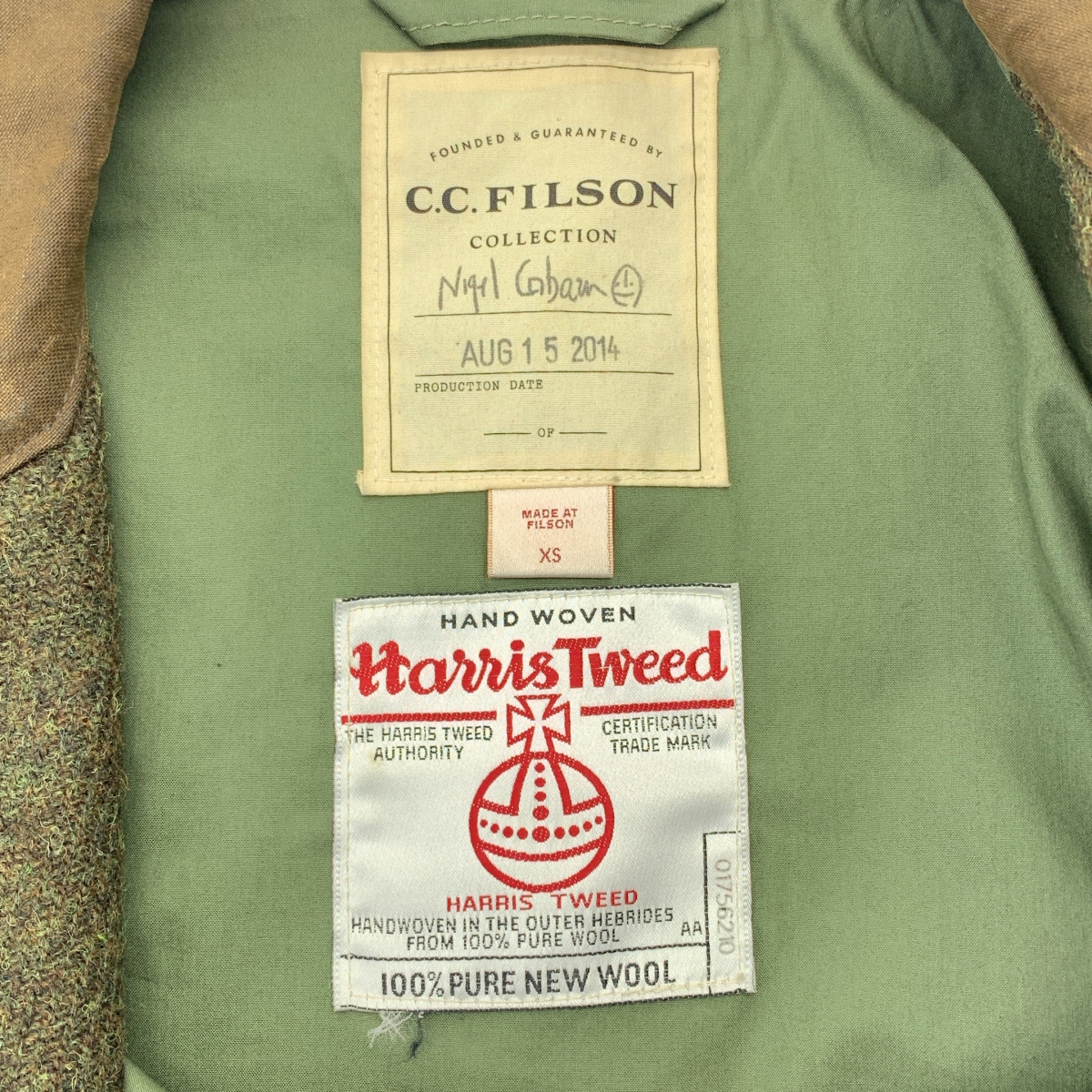 ​NIGEL CABOURN / ナイジェルケーボン ×Harris Tweed / ウール ハンティングジャケット