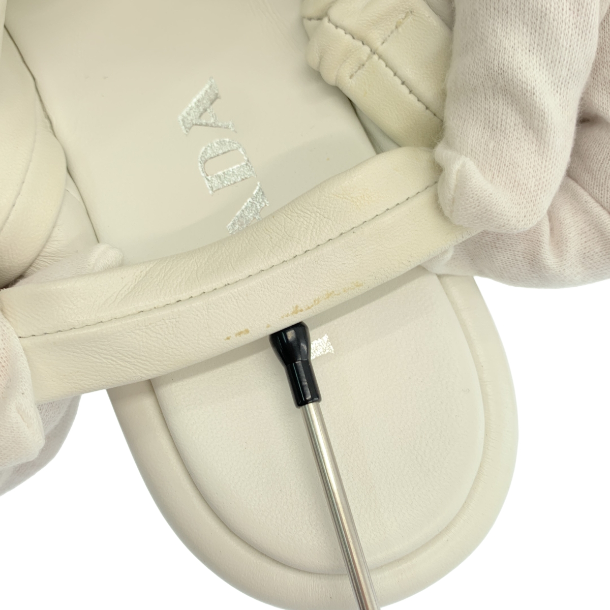 PRADA / プラダ レザー プラットフォーム サンダル