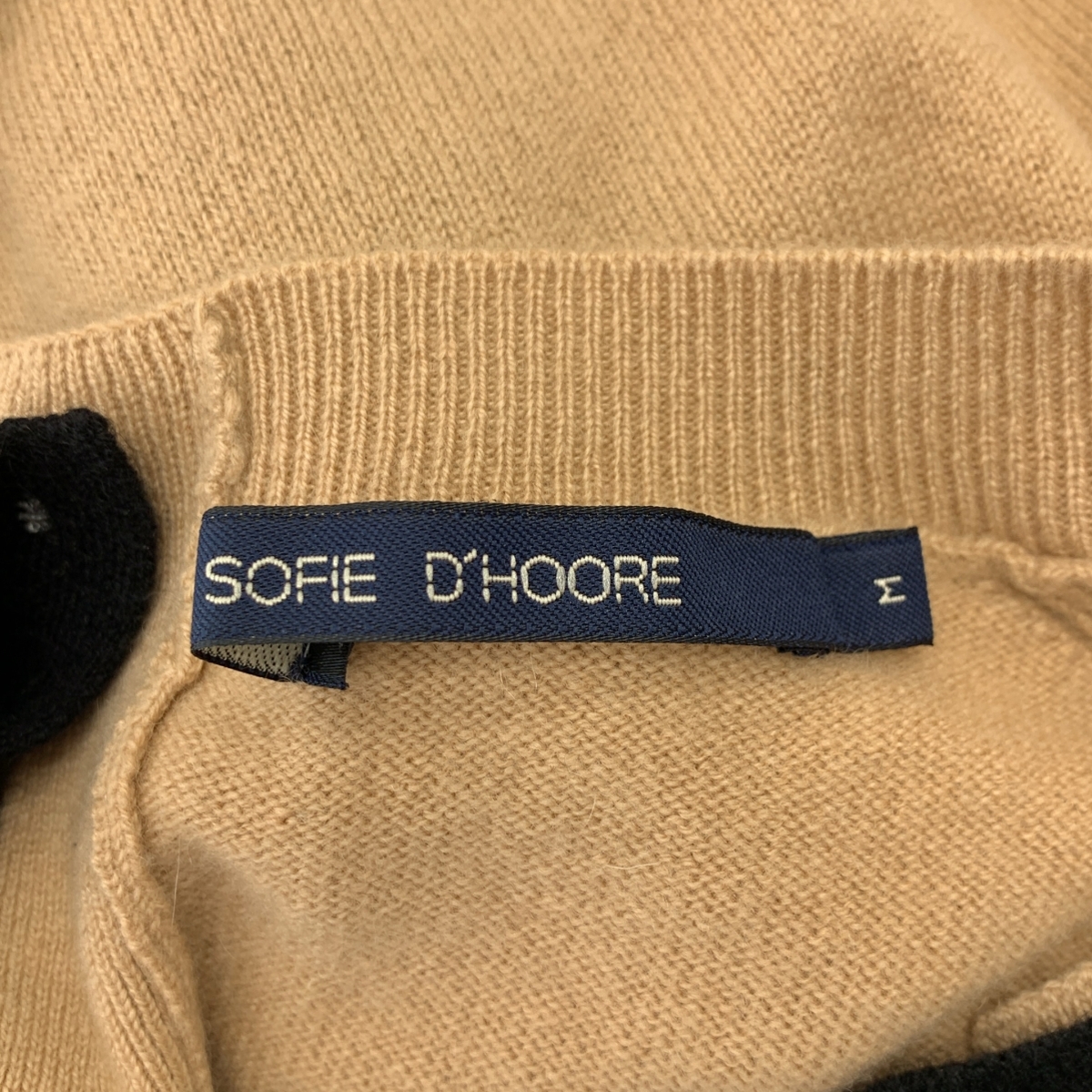 SOFIE D'HOORE / ソフィードール C-neck bicolor Cashmere Cardigan カシミヤ バイカラー ニットカーディガン