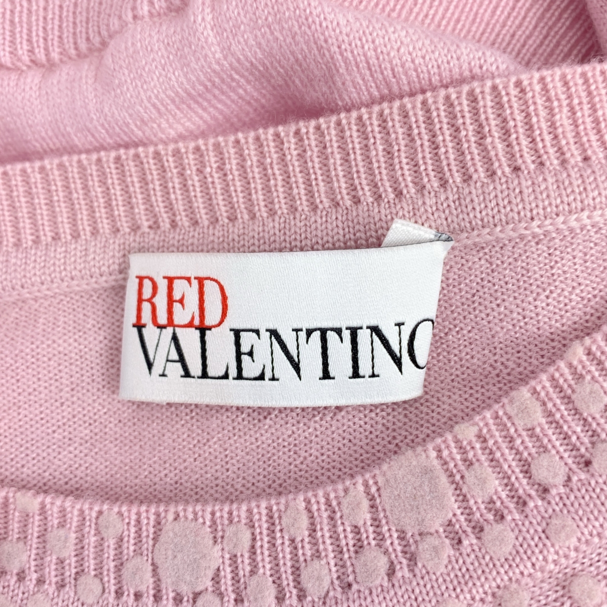 RED VALENTINO / レッドヴァレンティノ チュール ドット フロッキー クルーネック カーディガン