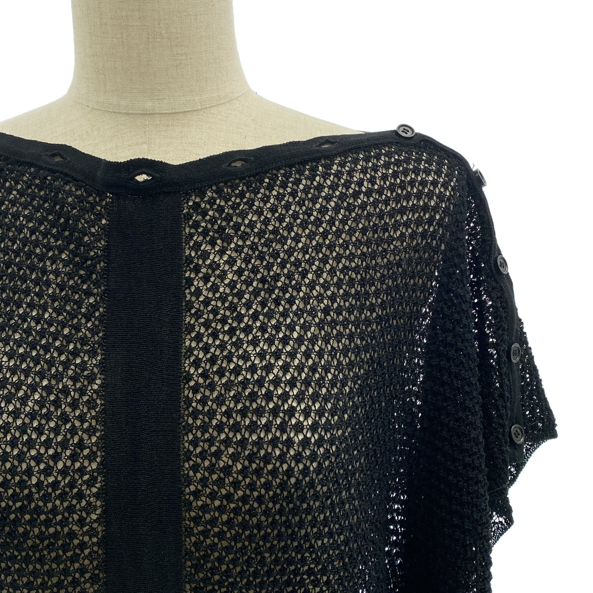 TAN / タン MESH LINEN CD メッシュ プルオーバー カーディガン