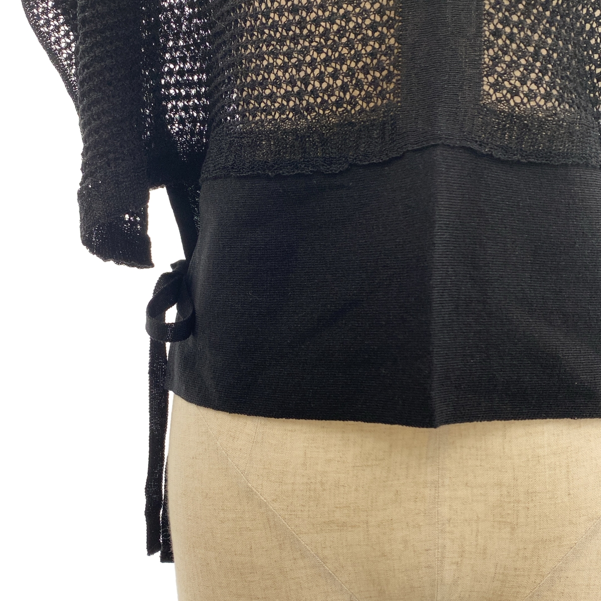 TAN / タン MESH LINEN CD メッシュ プルオーバー カーディガン