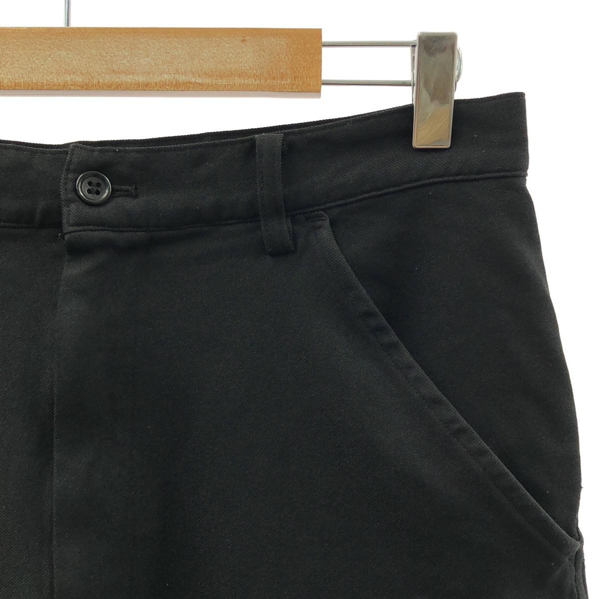 BLACK COMME des GARCONS / ブラックコムデギャルソン ポリエステル縮絨 テーパードパンツ