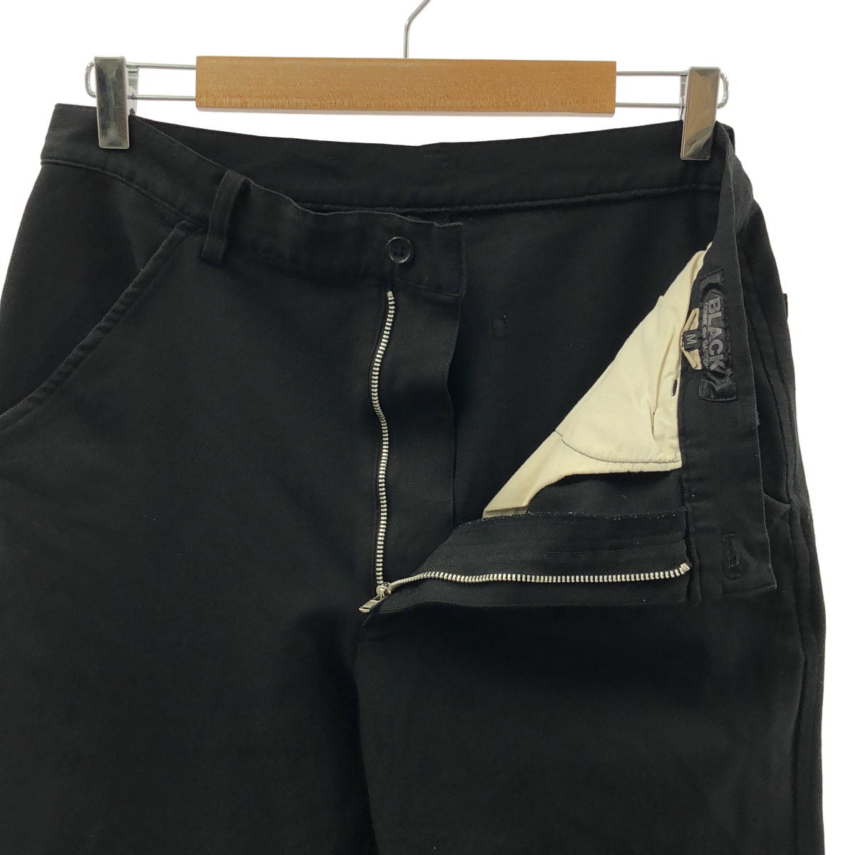 BLACK COMME des GARCONS / ブラックコムデギャルソン ポリエステル縮絨 テーパードパンツ