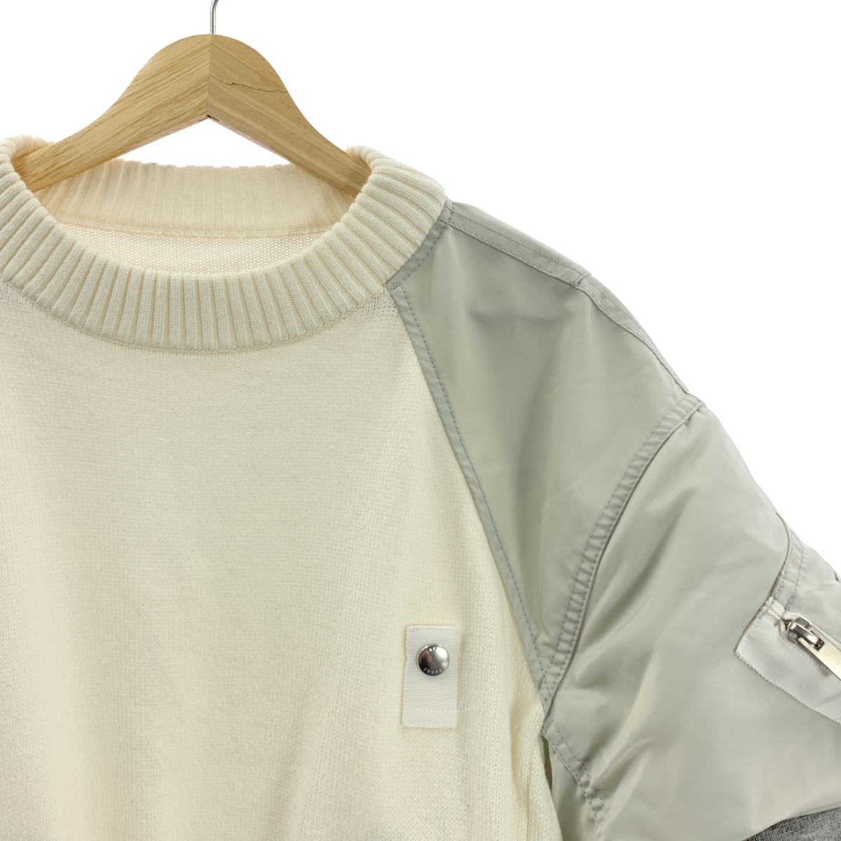 sacai / サカイ Nylon Twill Knit Pullover ナイロン ツイル ニット