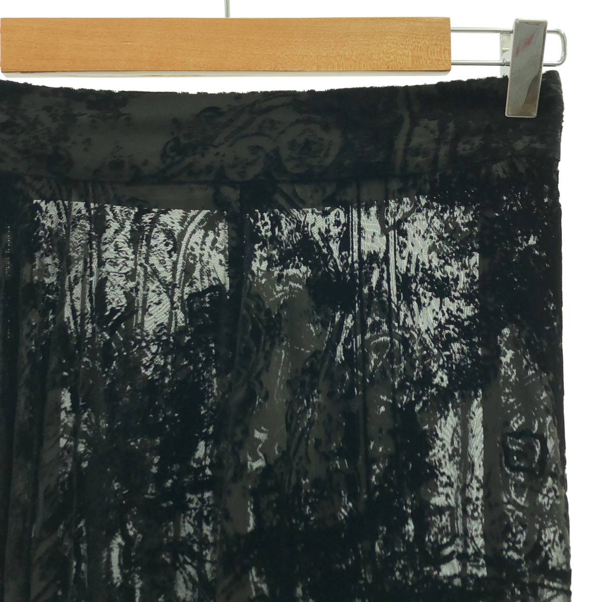 GEOFFREY B.SMALL / ジェフリーBスモール Limited Edition / hand dyed como silk and viscose velvet burn out 絵画柄 ベルベット スカート